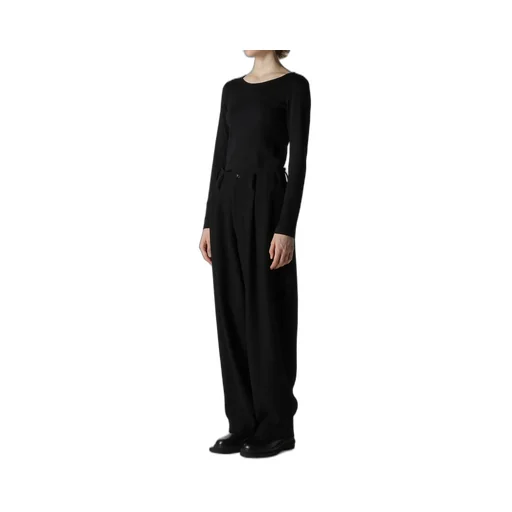 Big Herringbone Double Tuck Wide Pants