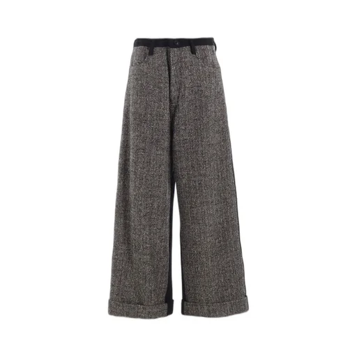 Big Herringbone Wide Pants