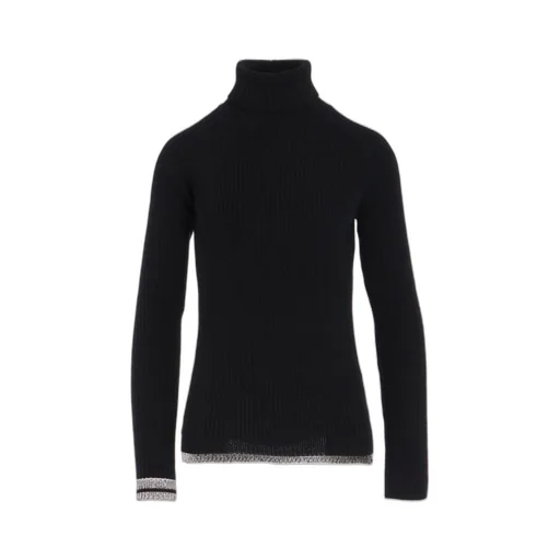 Ribbed High Neck Pullover