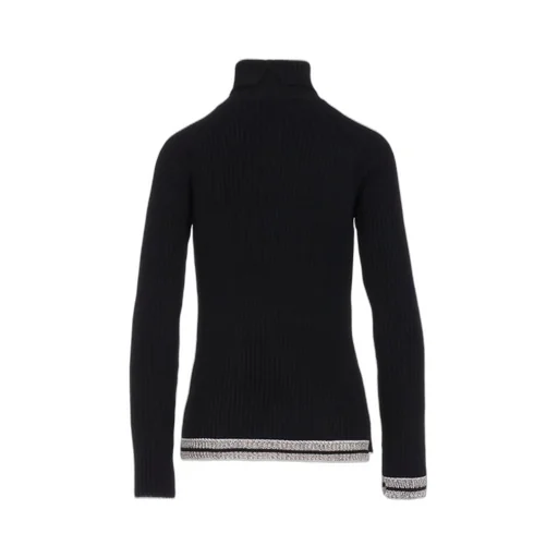 Ribbed High Neck Pullover