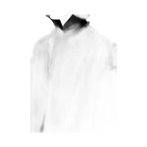 Big Herringbone Collarless Blouson