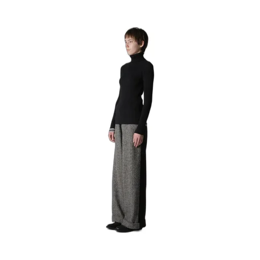 Ribbed High Neck Pullover