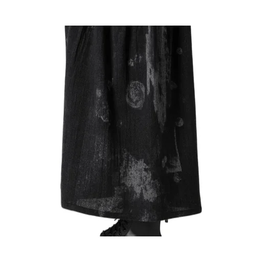 Wool Gauze Smudged Polka Dot Single Strap Skirt