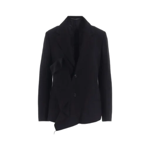 Wool Gauze Twill Left Front Drape Jacket