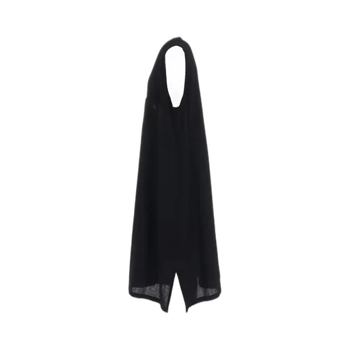 Wool Gauze Twill Long Dress With Pocket