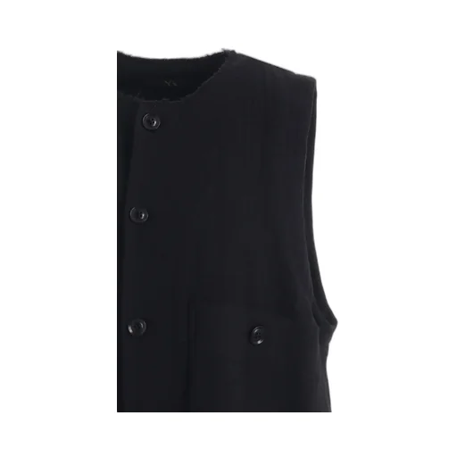 Wool Gauze Twill Long Dress With Pocket