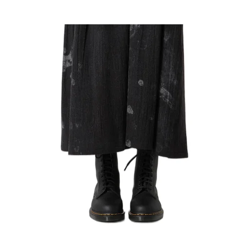 Wool Gauze Smudged Polka Dot Single Strap Skirt