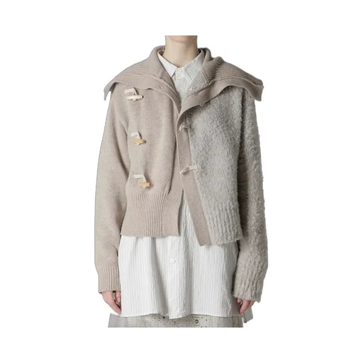 Toggle Button Asymmetric Cardigan