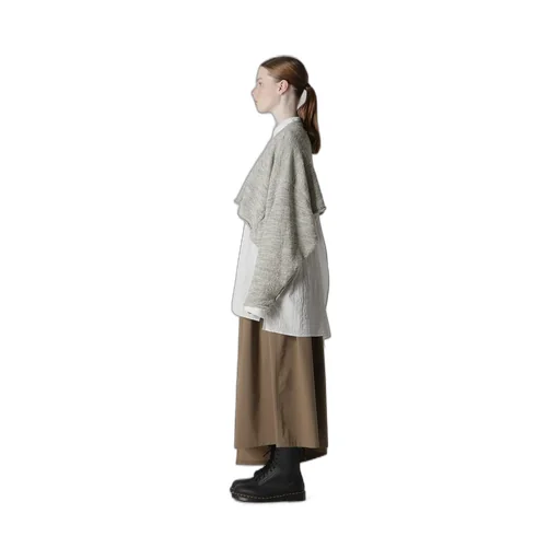 Slub Wool Design Knit Pullover
