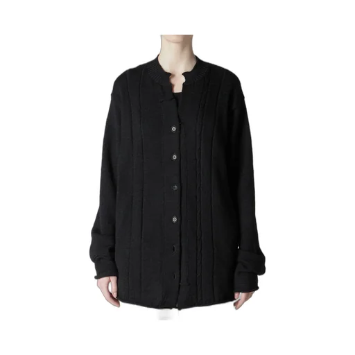 Slub Wool Design Knit Cardigan