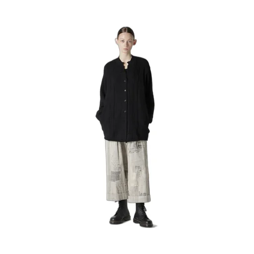 Slub Wool Design Knit Cardigan