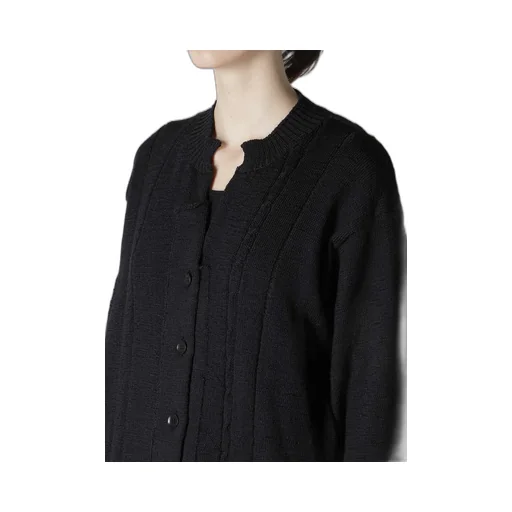 Slub Wool Design Knit Cardigan