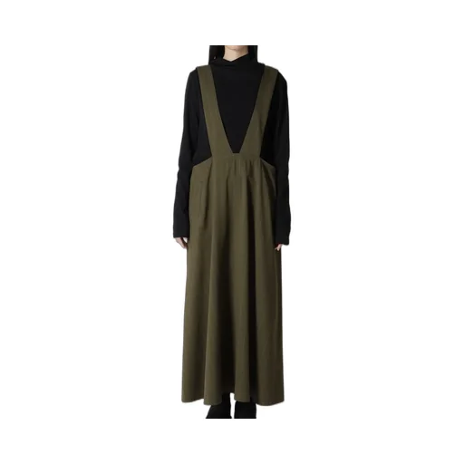 W/Ry Stripe Long Flare Drape Dress