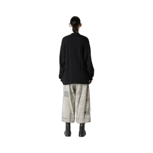 Slub Wool Design Knit Cardigan