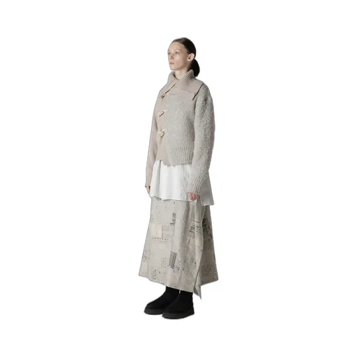 Toggle Button Asymmetric Cardigan