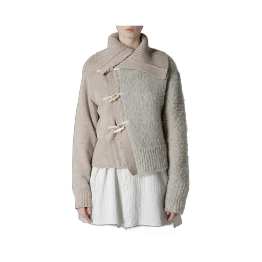 Toggle Button Asymmetric Cardigan