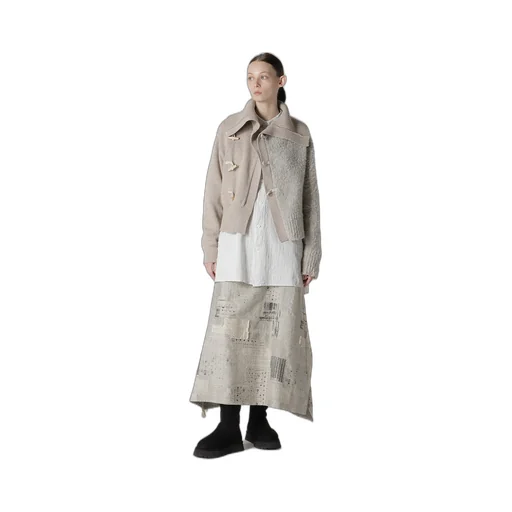 Toggle Button Asymmetric Cardigan