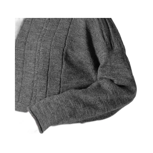 Slub Wool Design Knit Short Pullover