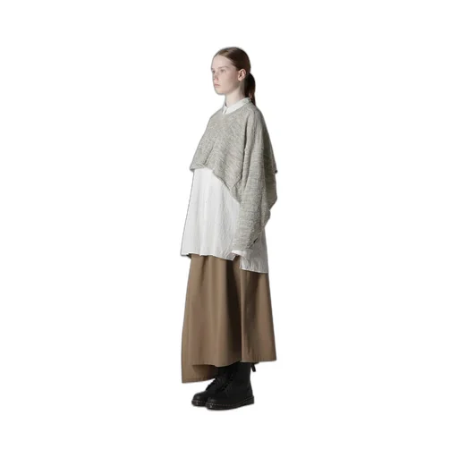 Slub Wool Design Knit Pullover