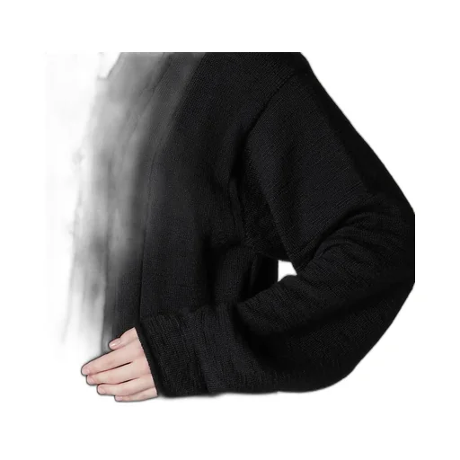 Slub Wool Design Knit Cardigan
