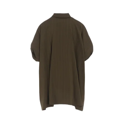 W/Ry Stripe Rolled Sleeve Blouse
