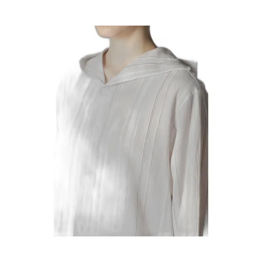 Stripe Shrink-Finish Sailor Collar Blouse
