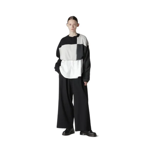 W/Ry Stripe Waist String Wide Pants