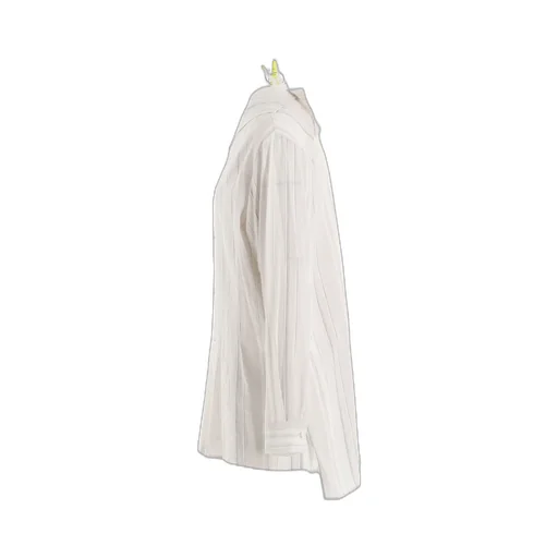 Stripe Shrink-Finish Sailor Collar Blouse