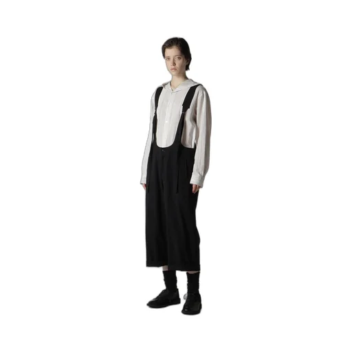 Stripe Shrink-Finish Sailor Collar Blouse