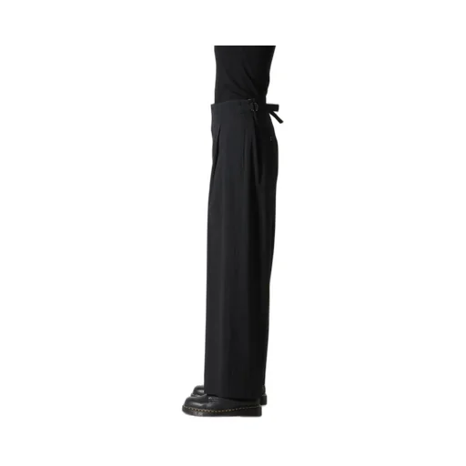 W/Ry Stripe Waist String Wide Pants