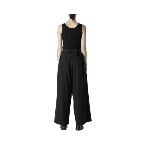W/Ry Stripe Waist String Wide Pants