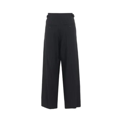 W/Ry Stripe Waist String Wide Pants