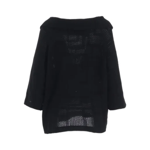 Geometric Sheer Collared Raglan Pullover