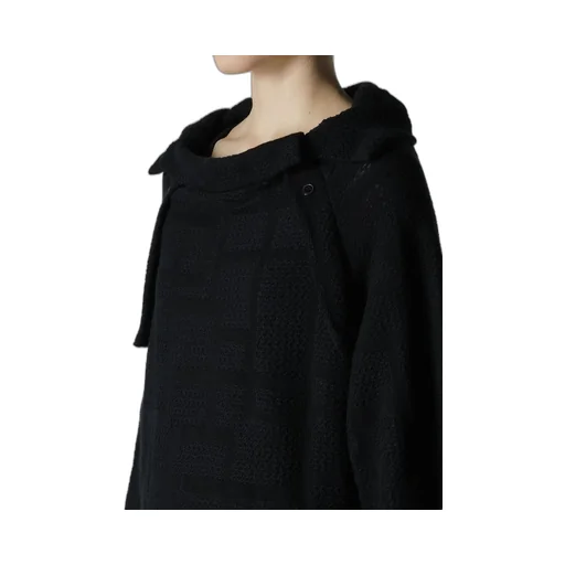 Geometric Sheer Collared Raglan Pullover