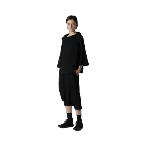 Geometric Sheer Collared Raglan Pullover