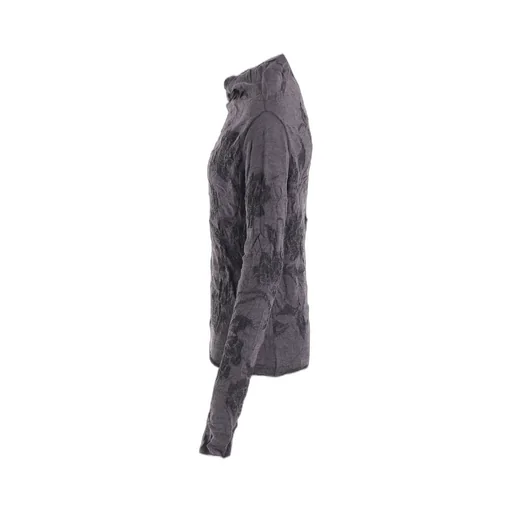 Big Flower Wrinkled Knit Pullover
