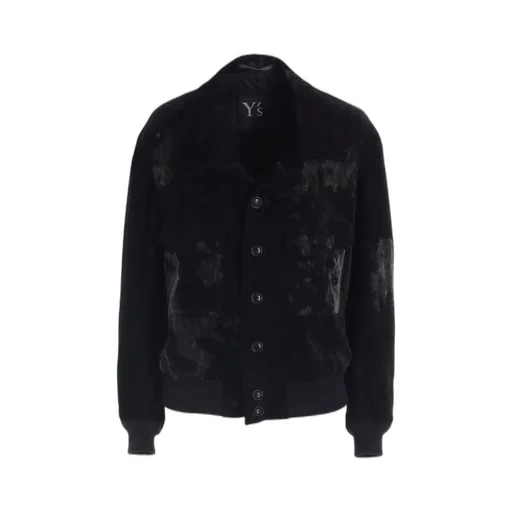 Discharge-Printed Velvet Shirt-Collar Blouson
