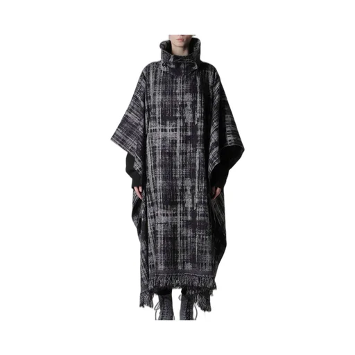 Faded Plaid Jacquard Cloak