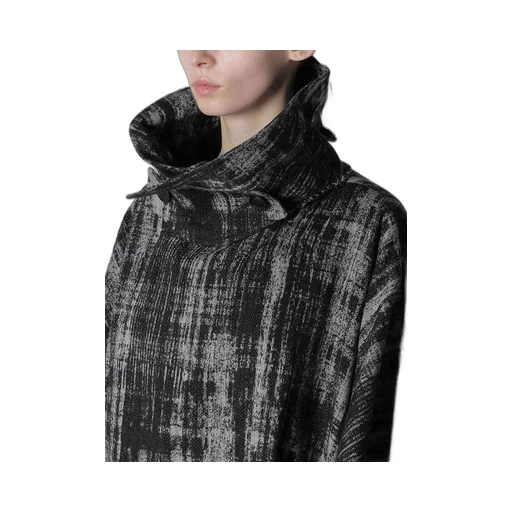 Faded Plaid Jacquard Cloak