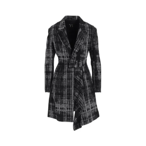 Faded Plaid Jacquard Left Front Cloth Jacket