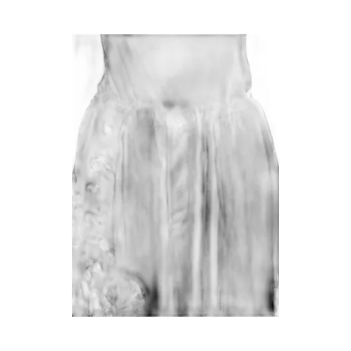 Angel-Print Dungaree Twill Front Plated Wide Pants