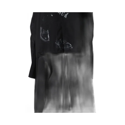 Print Big Blouse Black