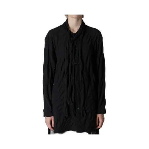 Diagonal Cable Jq Bow Tie Blouse T