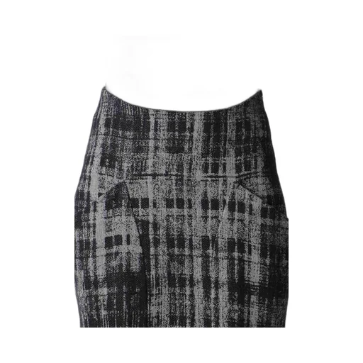 Faded Plaid Jacquard Drop Skirt