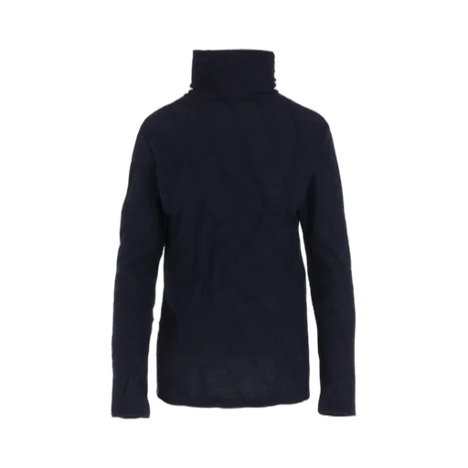 Tucked Diagonal Cable Jq High Neck Long T