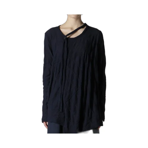 Diagonal Cable Jq String Collar Long T