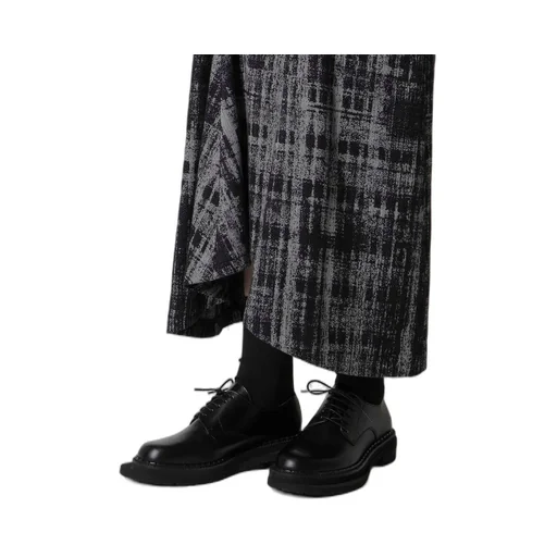 Faded Plaid Jacquard Drop Skirt