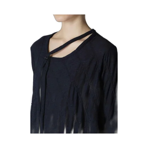 Diagonal Cable Jq String Collar Long T
