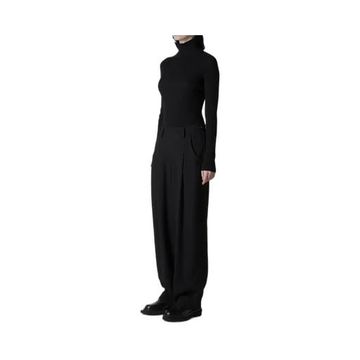 W/Ry Washer Processed Gauze Single Tuck Pants