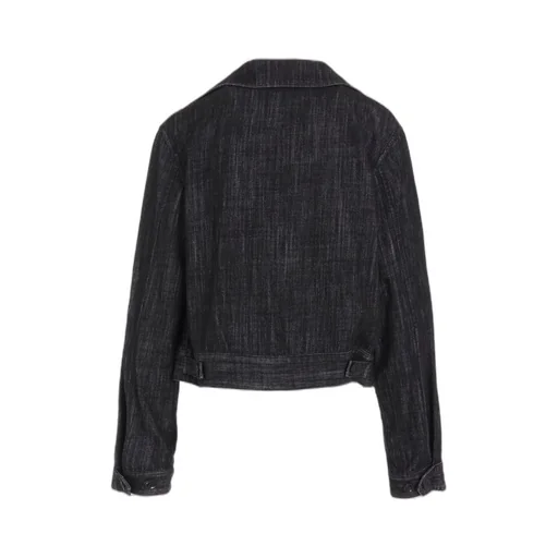 8Oz Denim Slit Collart Short Blouse